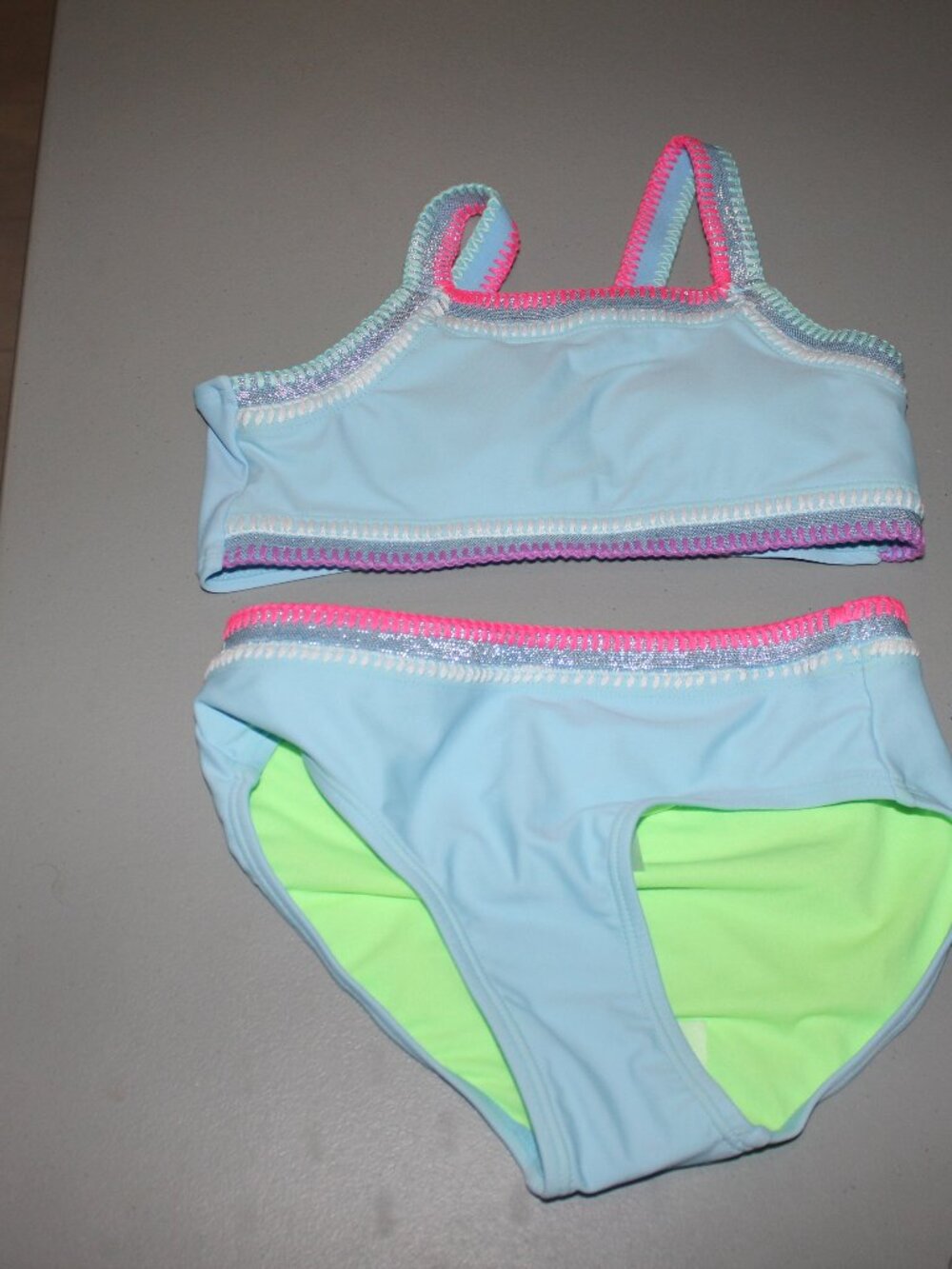 Blue 2 Pcs Justice Bikini Swimsuit Size 10